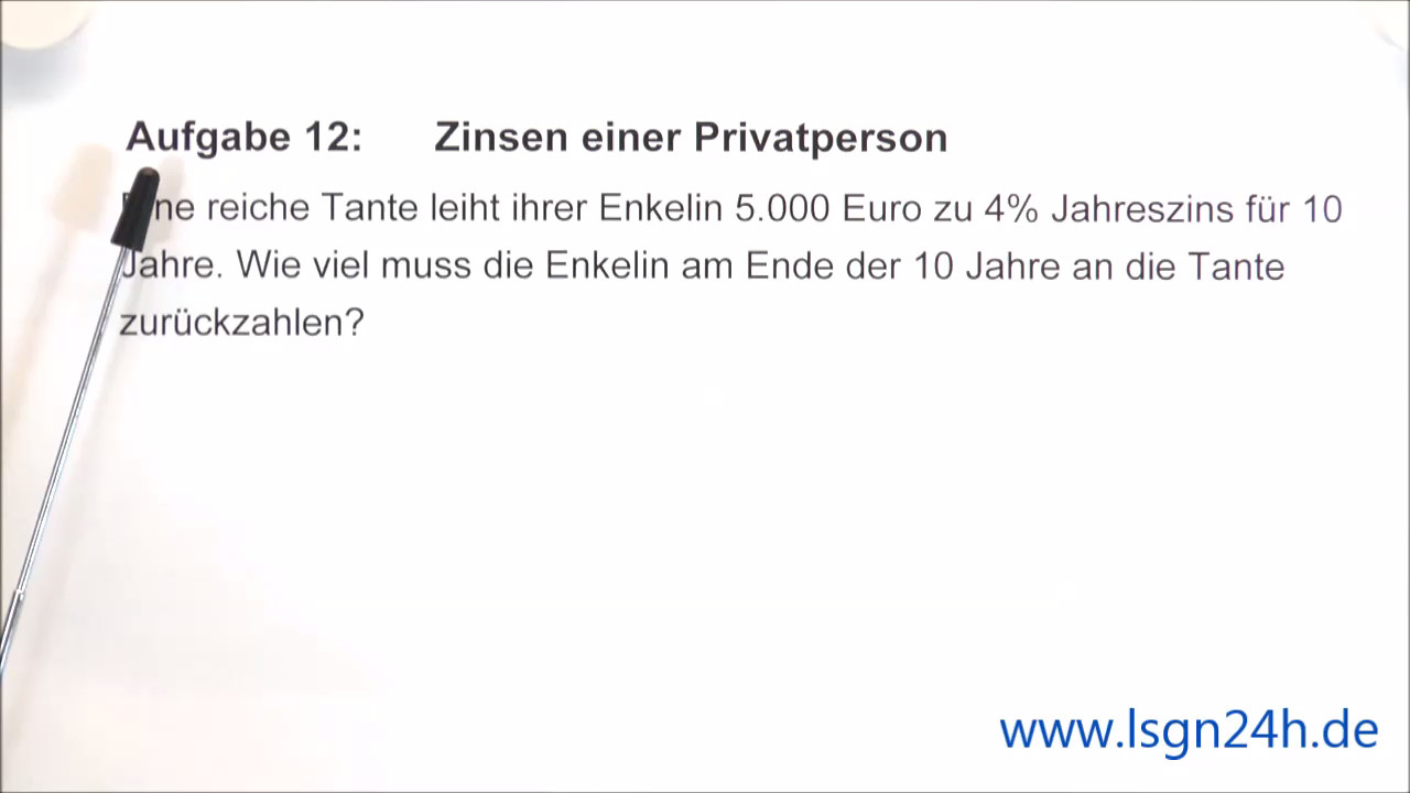 ADA: Zinsen einer Privatperson