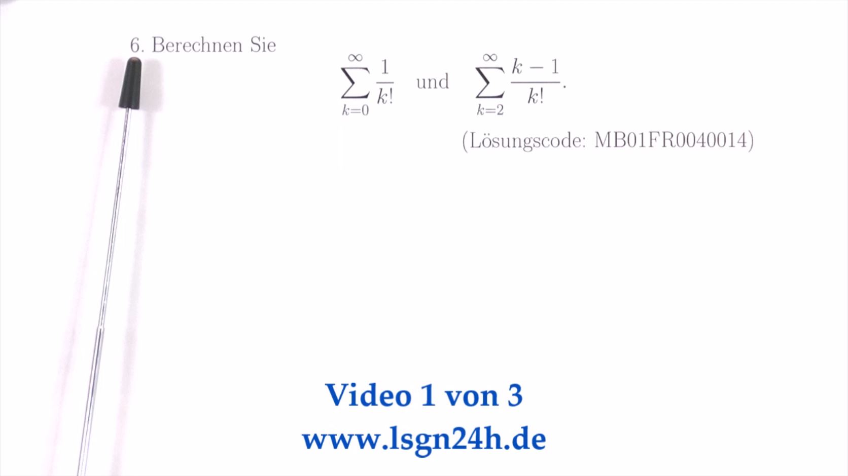 Grenzwerte von Variationen der Exponentialreihe (1 von 3)