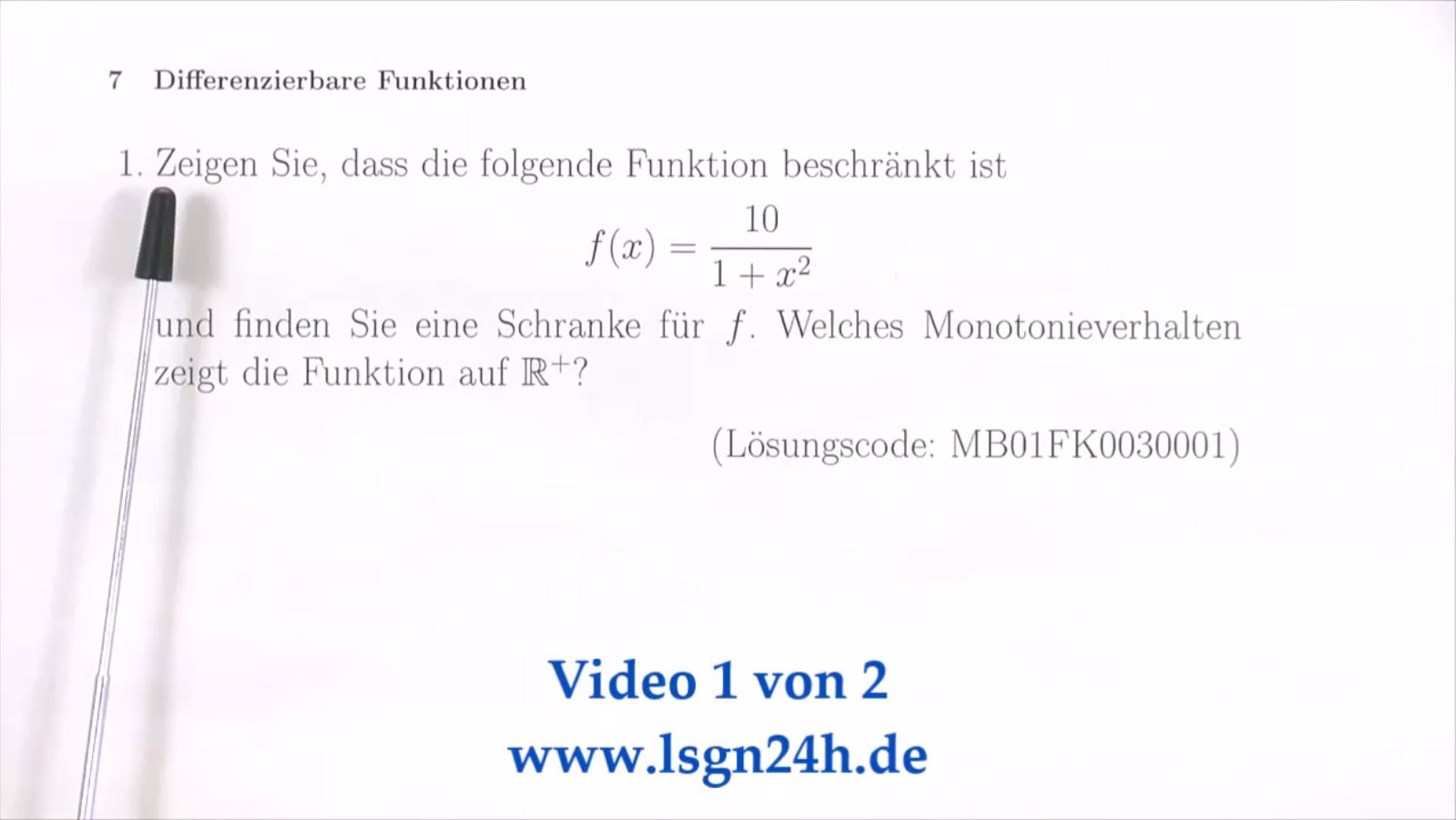 Beschränktheit von $\frac{10}{x^2+1}$