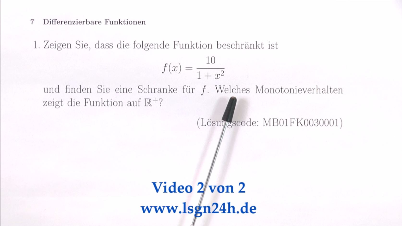 Monotonie von $\frac{10}{x^2+1}$