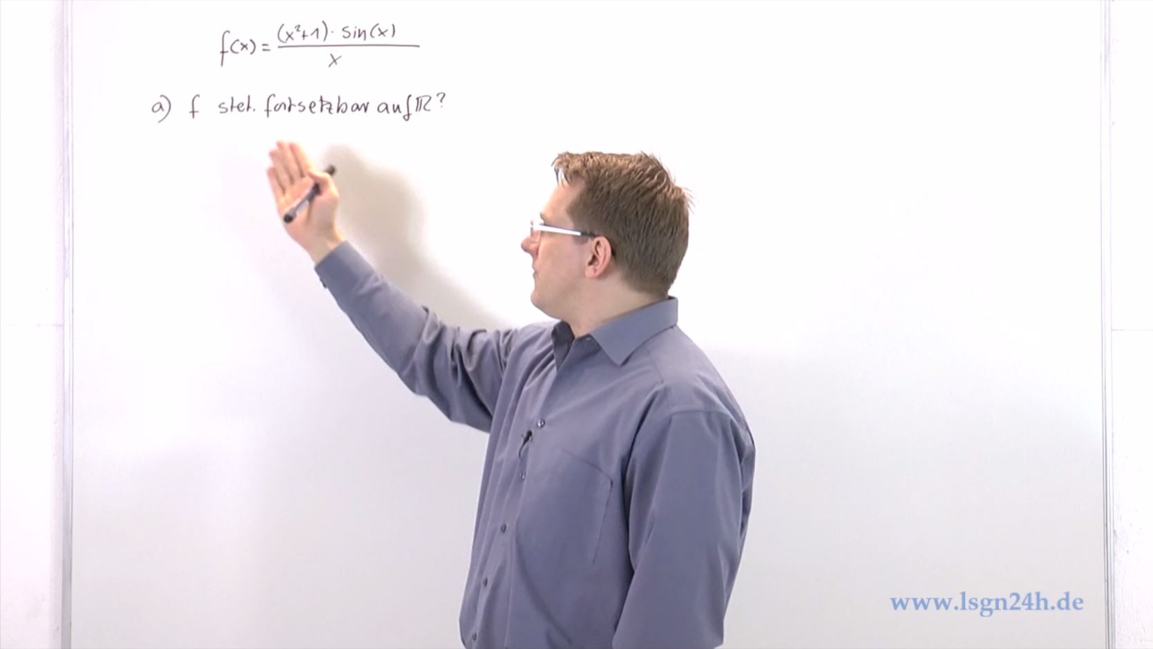 Stetige Fortsetzbarkeit von $f(x)=\frac{(x^2+1)\cdot \sin(x)}{x}$