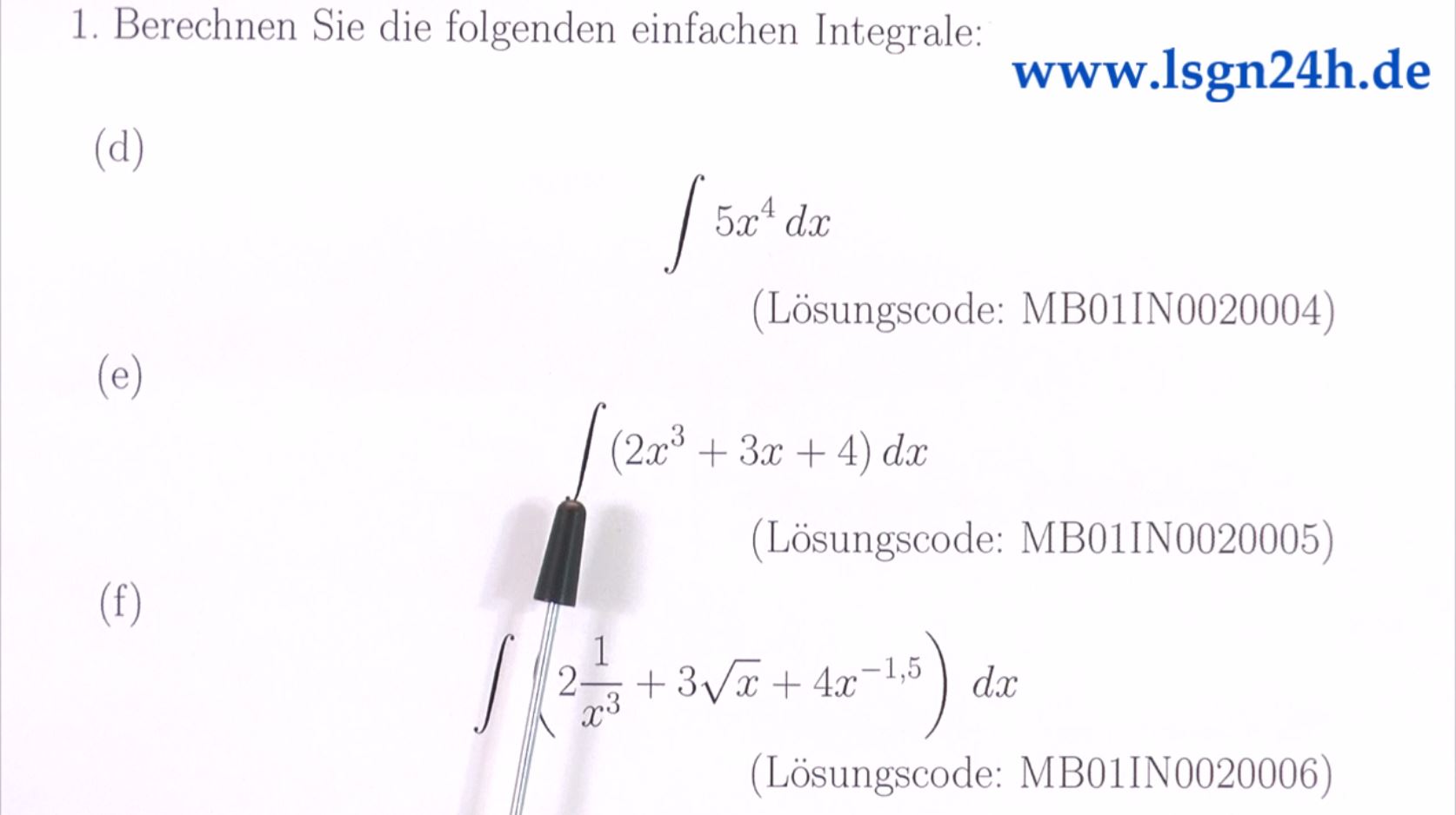 Integration eines Polynoms