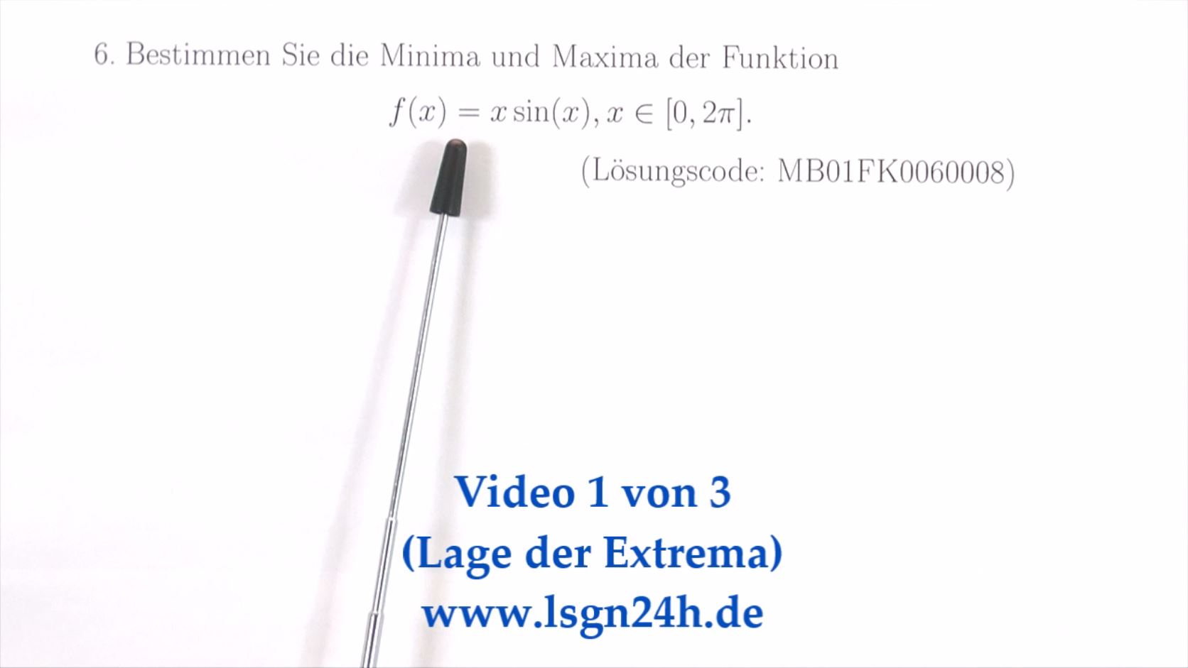 Maxima und Minima von $f(x)=x\cdot \sin (x)$: Extremwerte