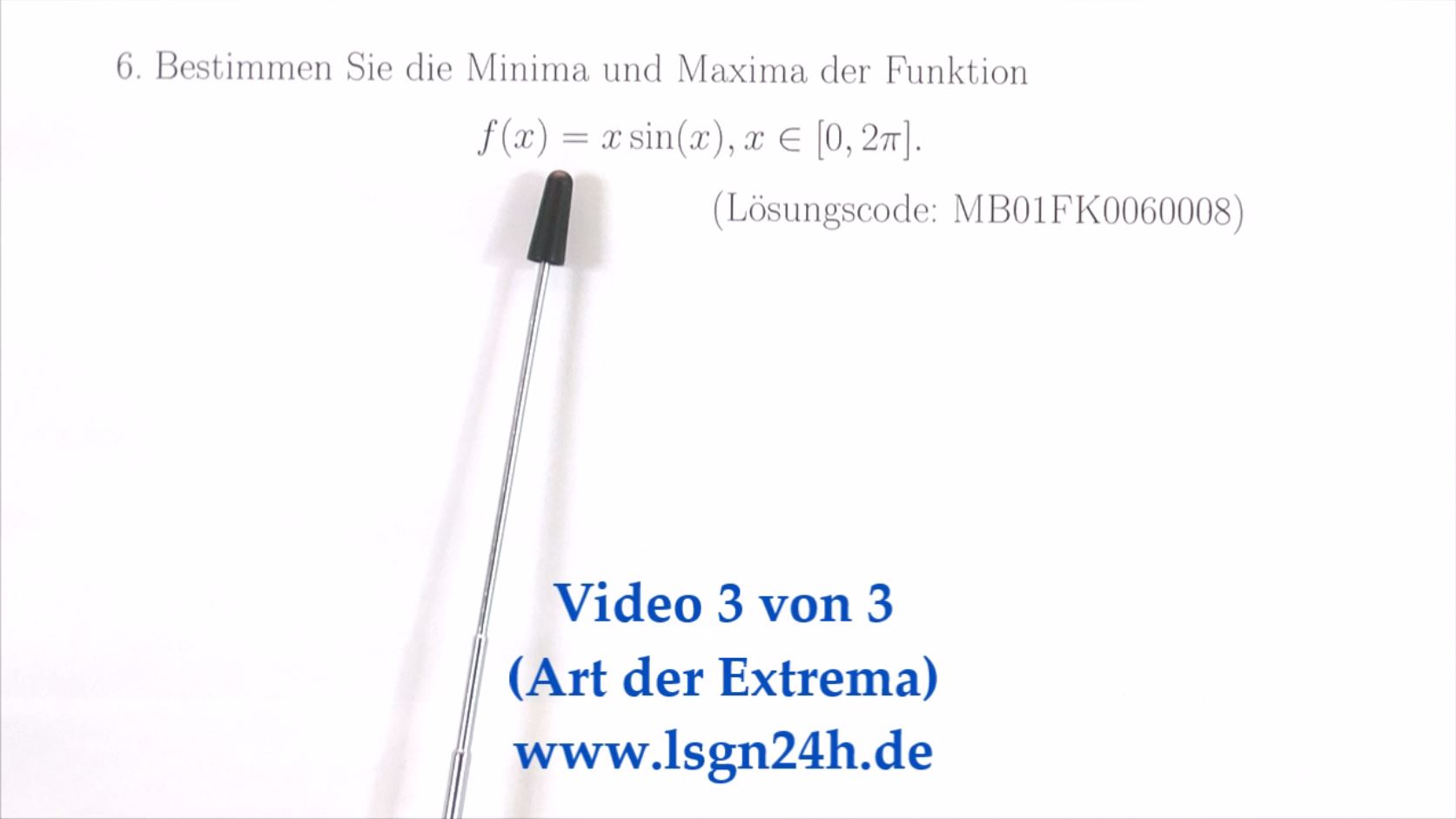 Maxima und Minima von $f(x)=x\cdot \sin (x)$:Art