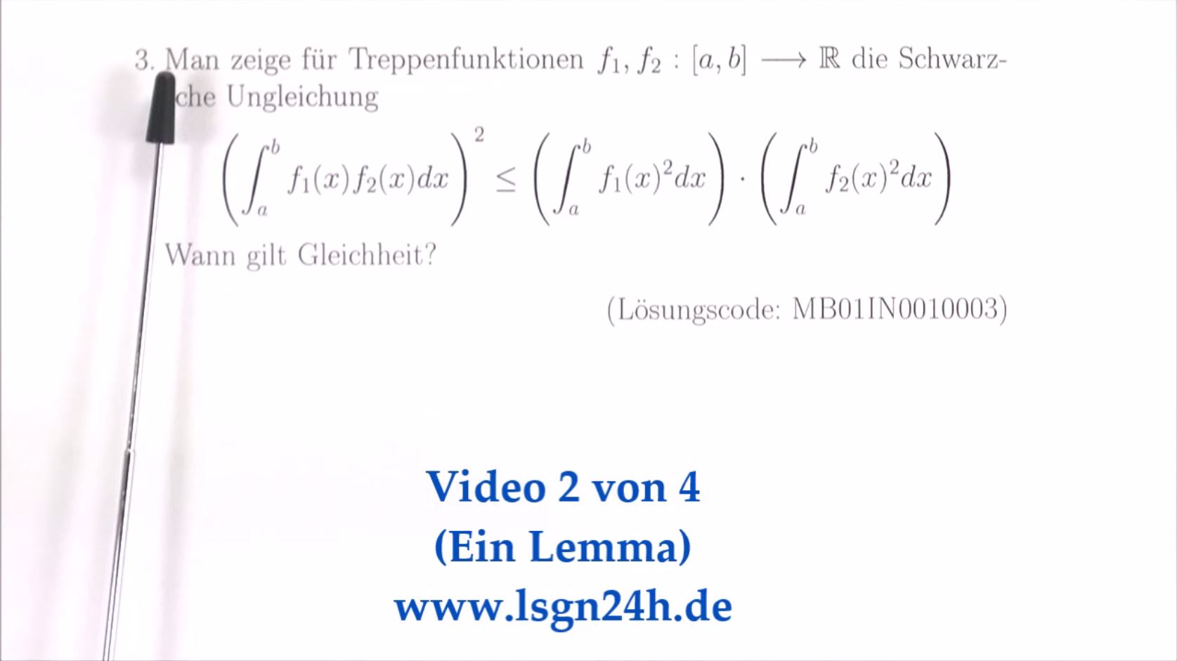 Treppenfunktionen: Schwarzsche Ungleichung: Ein Lemma