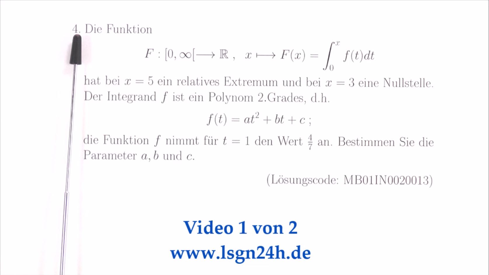 Bestimmung eines Funktionsterms (Teil 1 von 2)