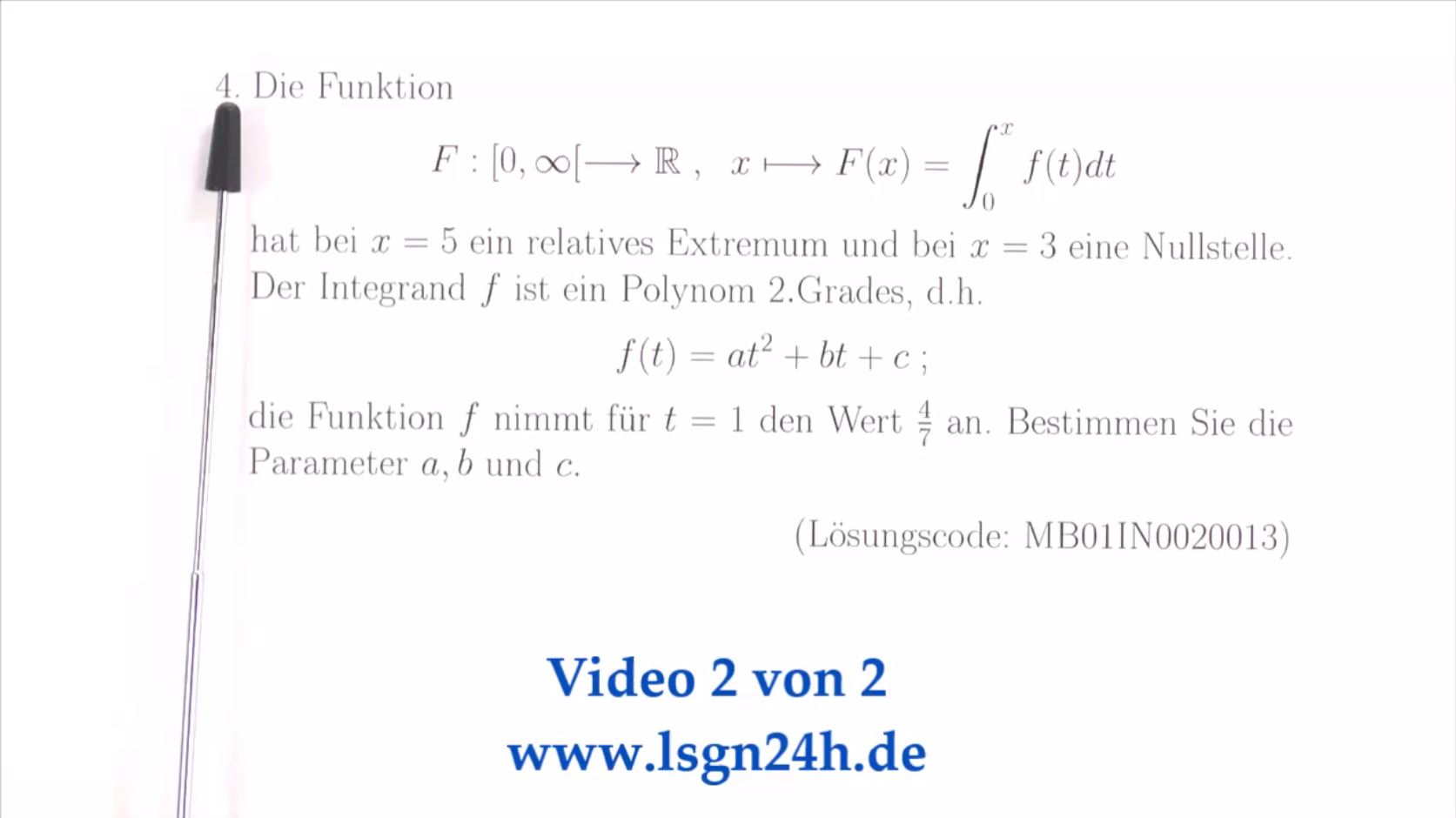 Bestimmung eines Funktionsterms (Teil 2 von 2)