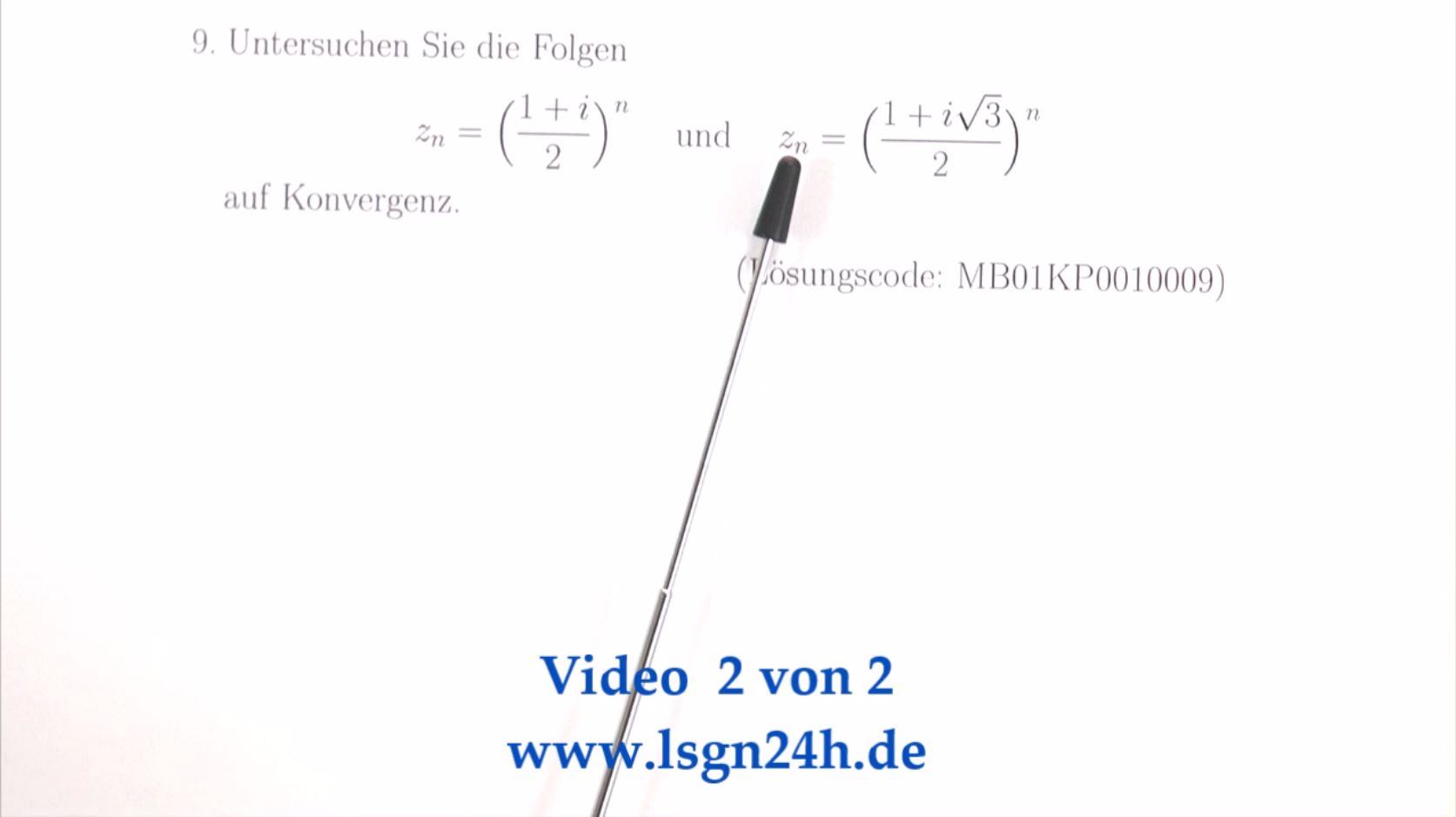 Konvergenz von Folgen komplexer Zahlen 2 von 2