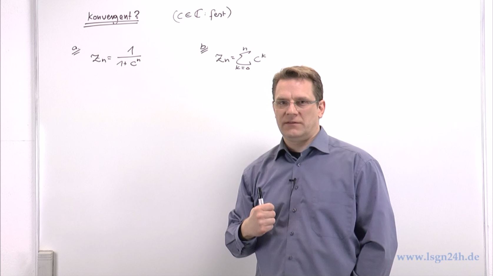 Komplexe Zahlenfolgen mit Quotient und Summe , mit $c^n$ $(c\in \mathbb C)$