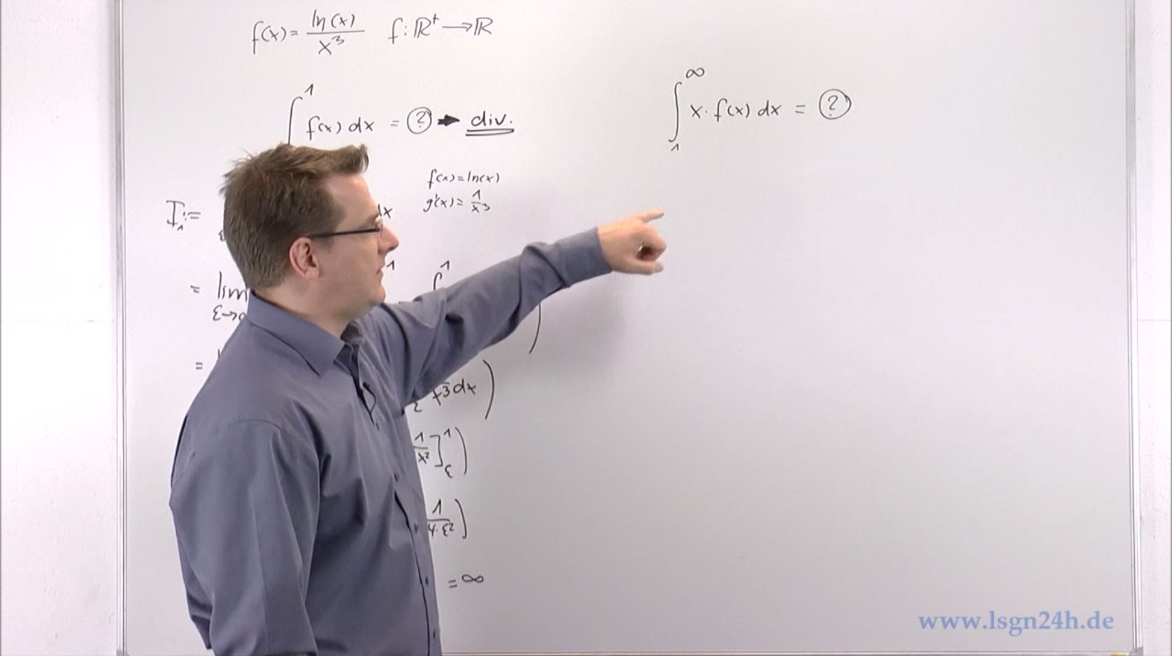 Integrale über $f(x)=\frac{\ln(x)}{x^3}$ (Video 2 von 2)