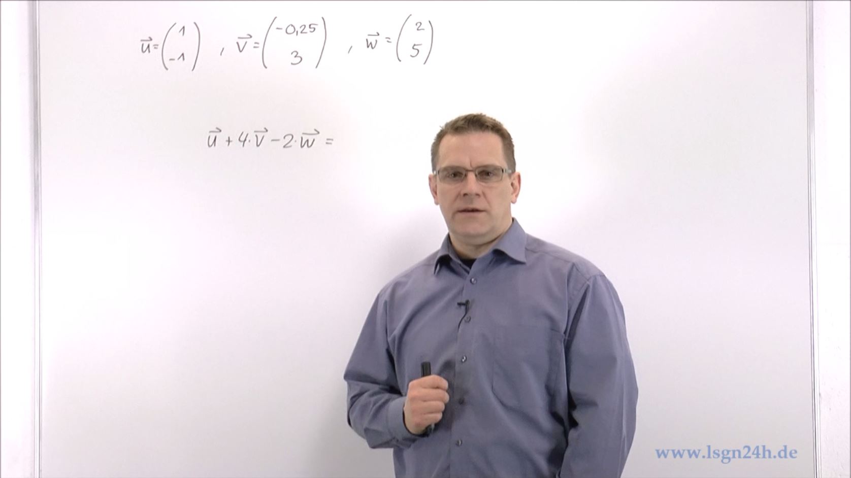 Berechnung einer Linearkombination von Vektoren im $\mathbb{R}^2$ (2 von 2)