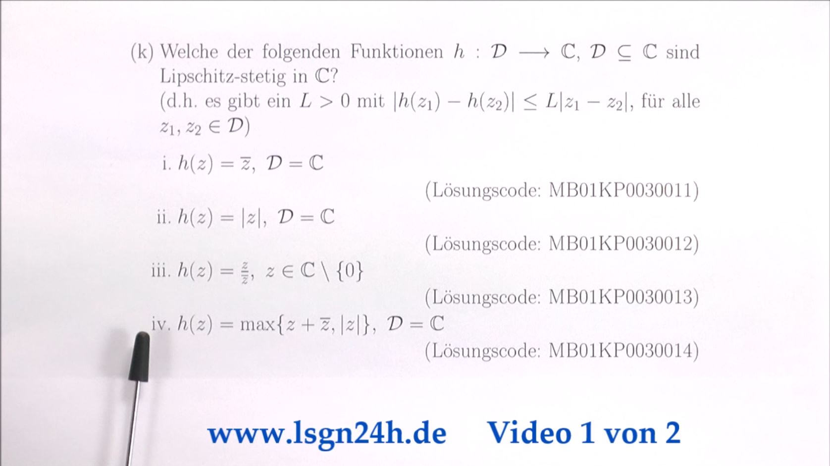 Lipschitz-Stetigkeit einer komplexen Funktion 04 (Teil 1 von 2)