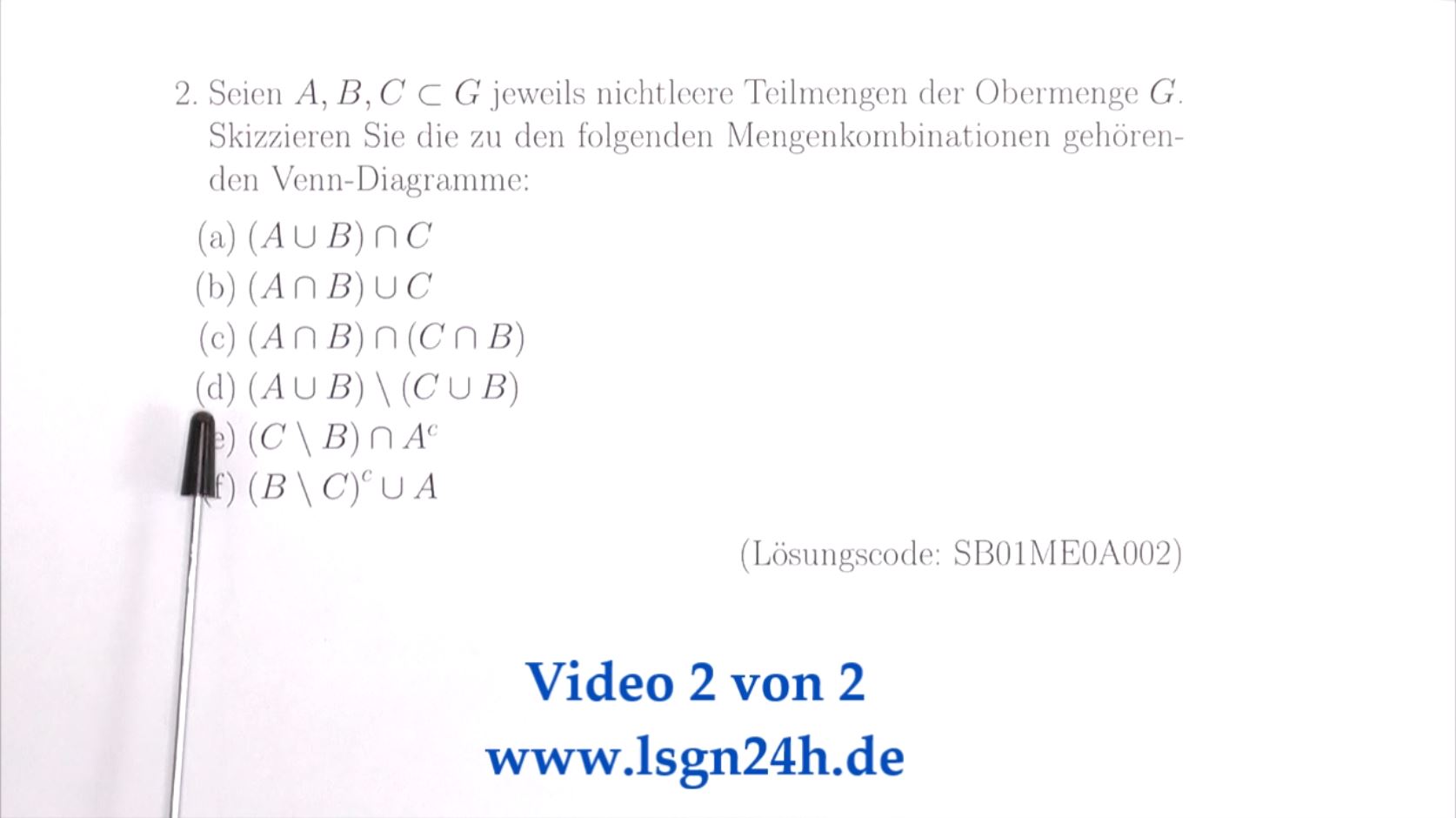 Wie lassen sich Mengenkombinationen als Venn-Diagramme darstellen? (2 von 2)