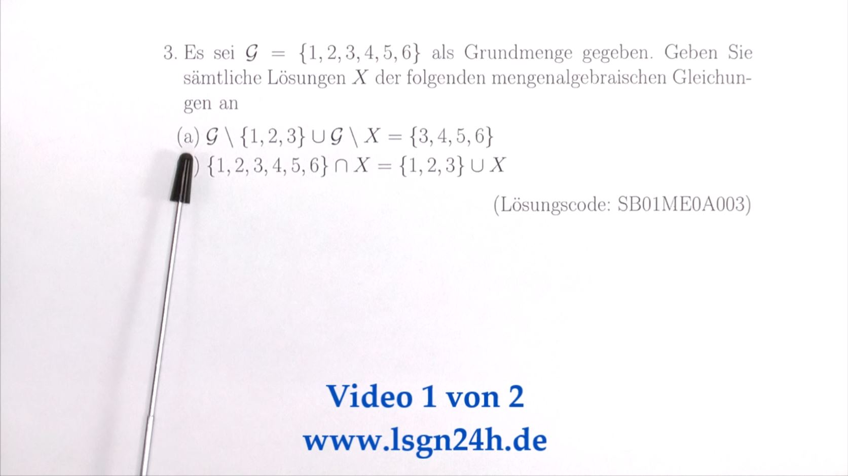 Welche Lösungen besitzen die algebraischen Mengengleichungen? (1 von 2)