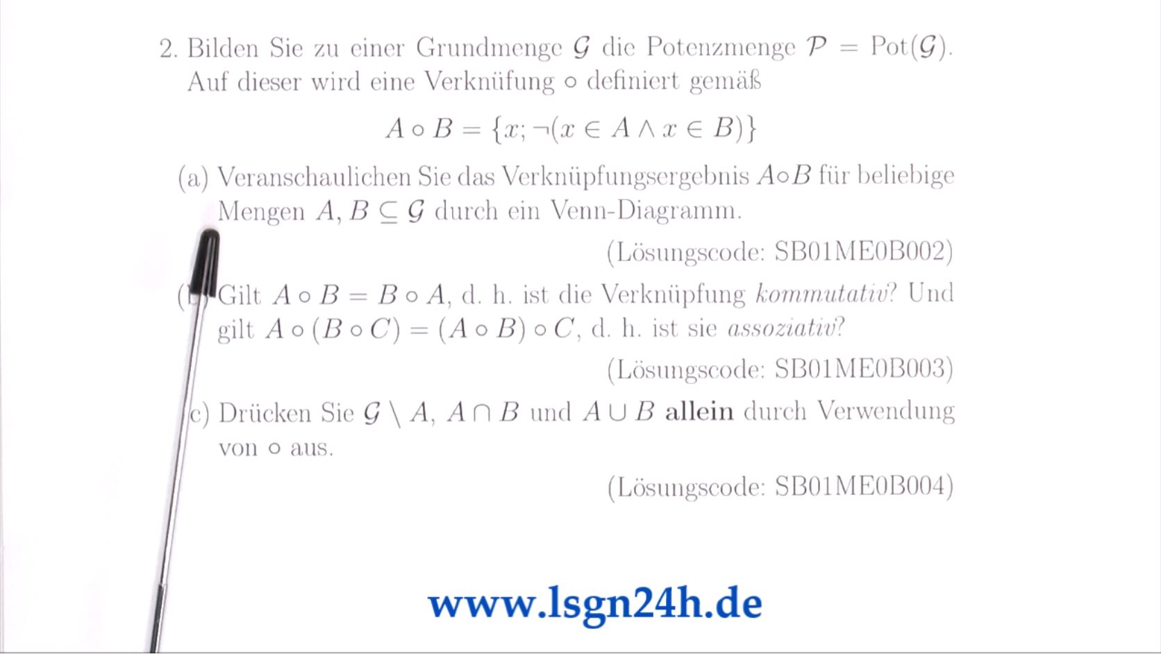 Wie stellt man $A\circ B$ als Venn-Diagramm dar?