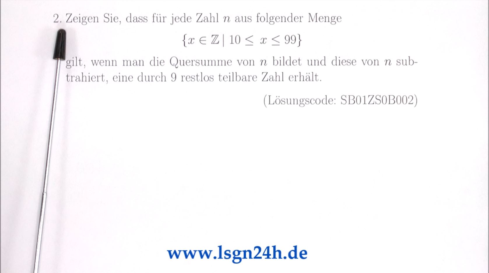 Ist die Zahl wirklich ein Vielfaches von Neun?