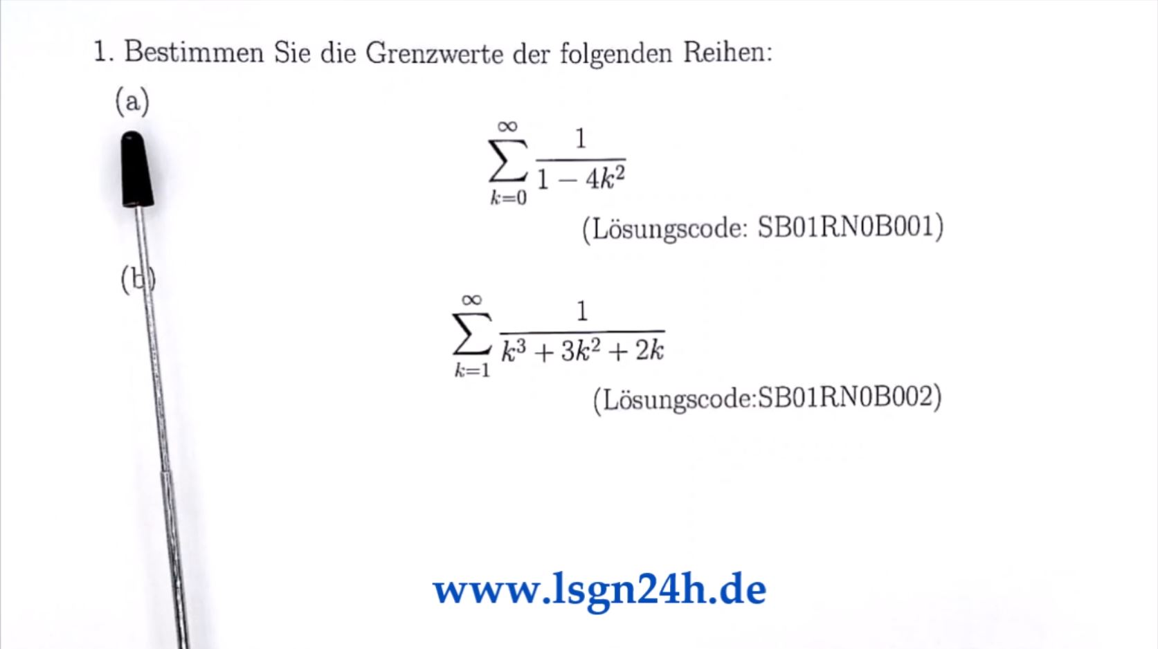 Welcher Grenzwert lässt sich für diese Reihe bestimmen?