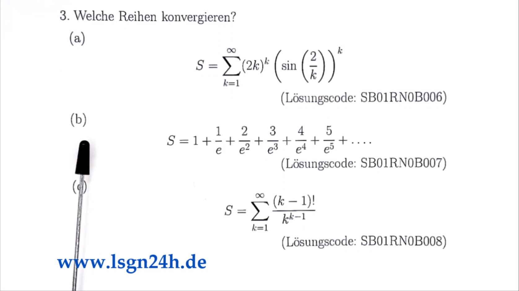 Welche Konvergenz besitzt diese Summe von Potenzen von $e$?