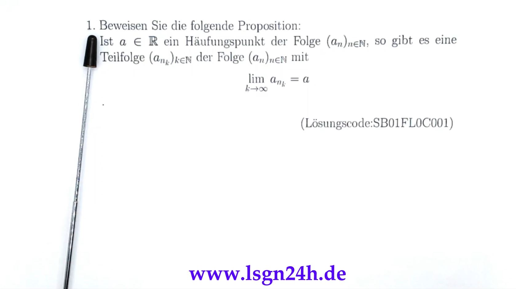 Gibt es immer eine konvergente Teilfolge zum Häufungspunkt?