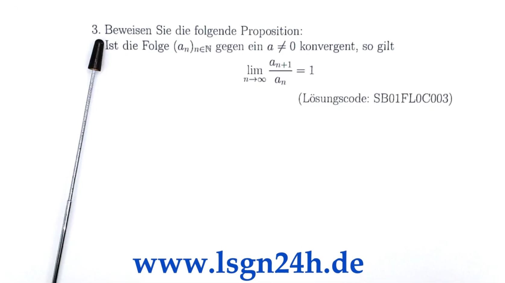 Konvergiert der Quotient der Folgeglieder gegen $1$?