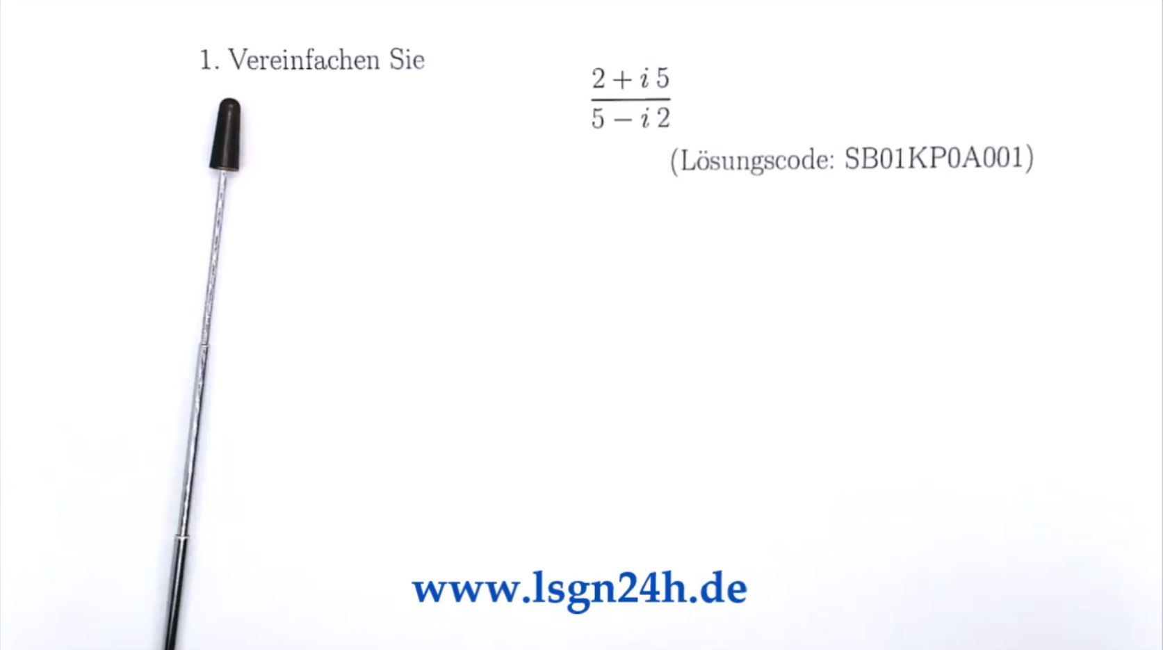 Wie sieht diese komplexe Zahl nach der Vereinfachung aus?