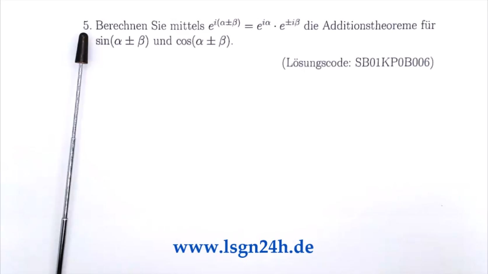 Woher kommen die Additionstheoreme für $\sin$ und $\cos$?