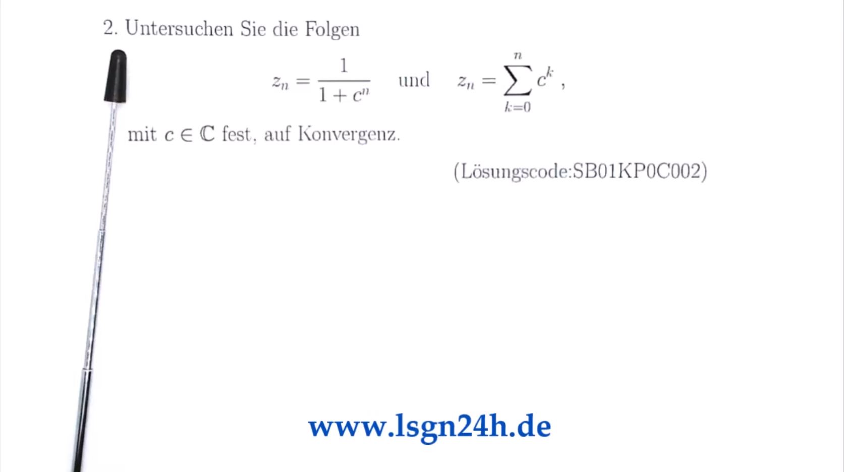 Wann konvergieren diese komplexen Folgen?