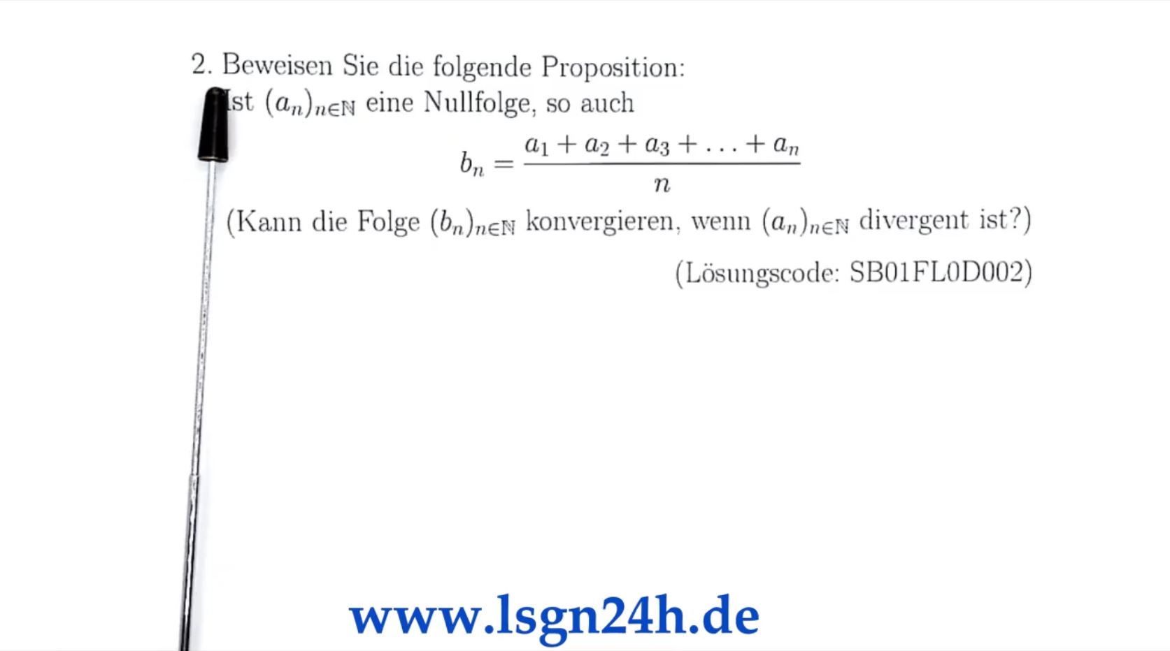 Wird aus einer Nullfolge so wieder eine Nullfolge?