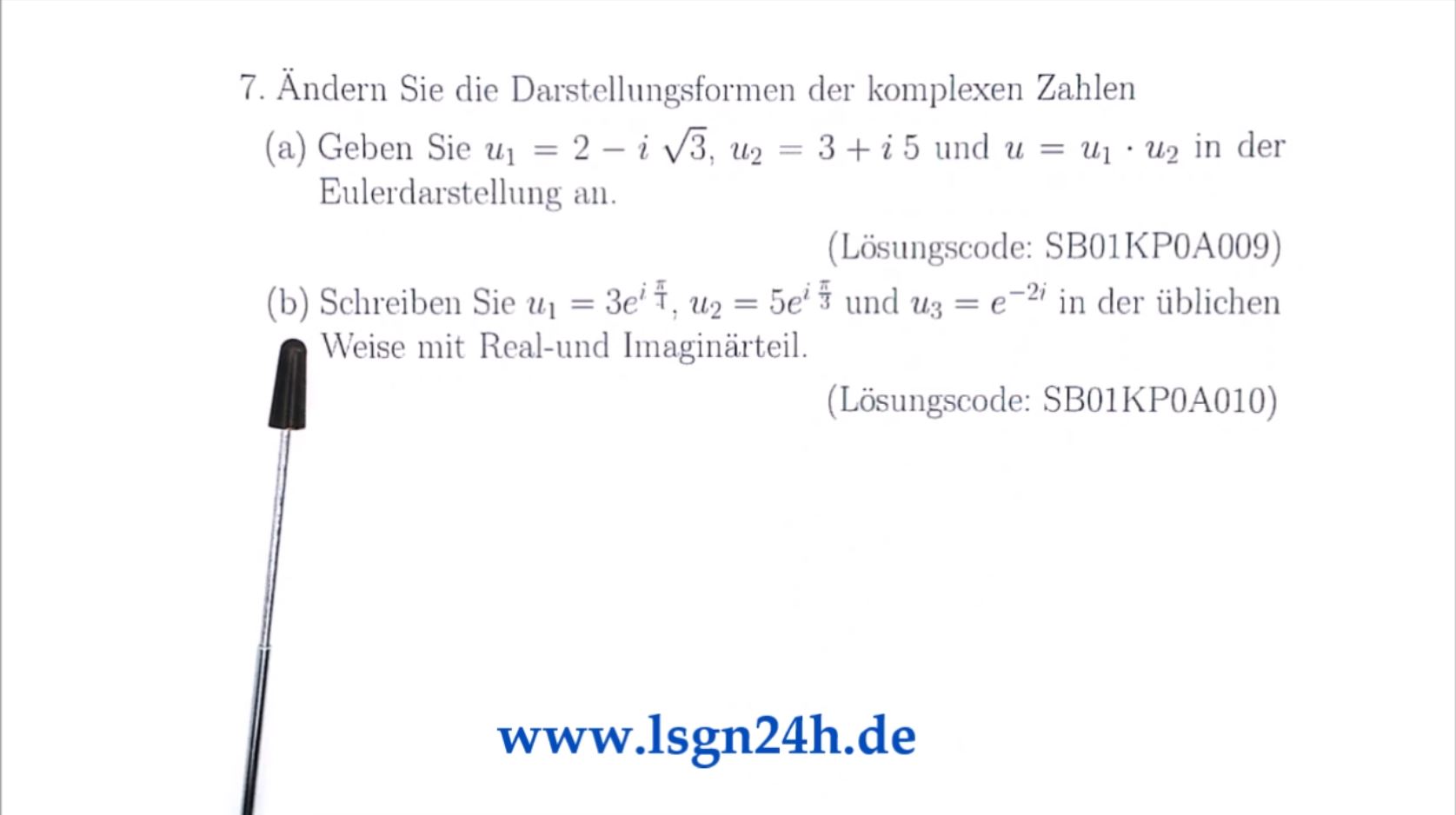 Wie lauten die arithmetischen Darstellungen der komplexen Zahlen?