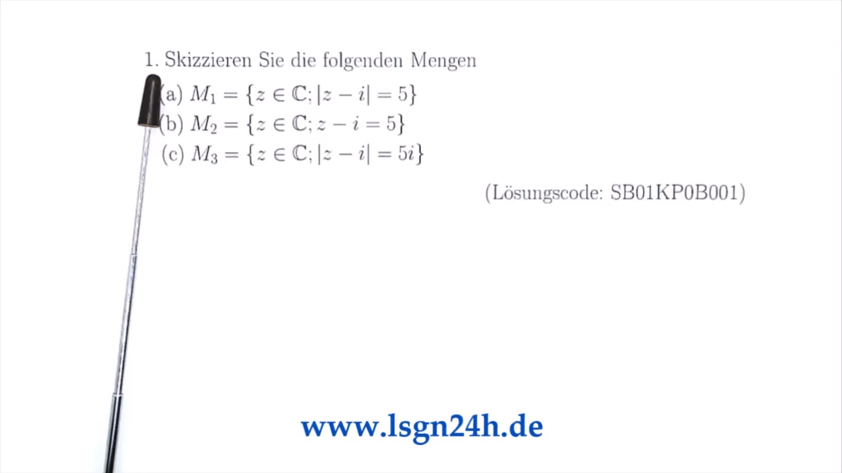 Wie stellen sich die Mengen in der Gaußschen Zahlenebene dar?