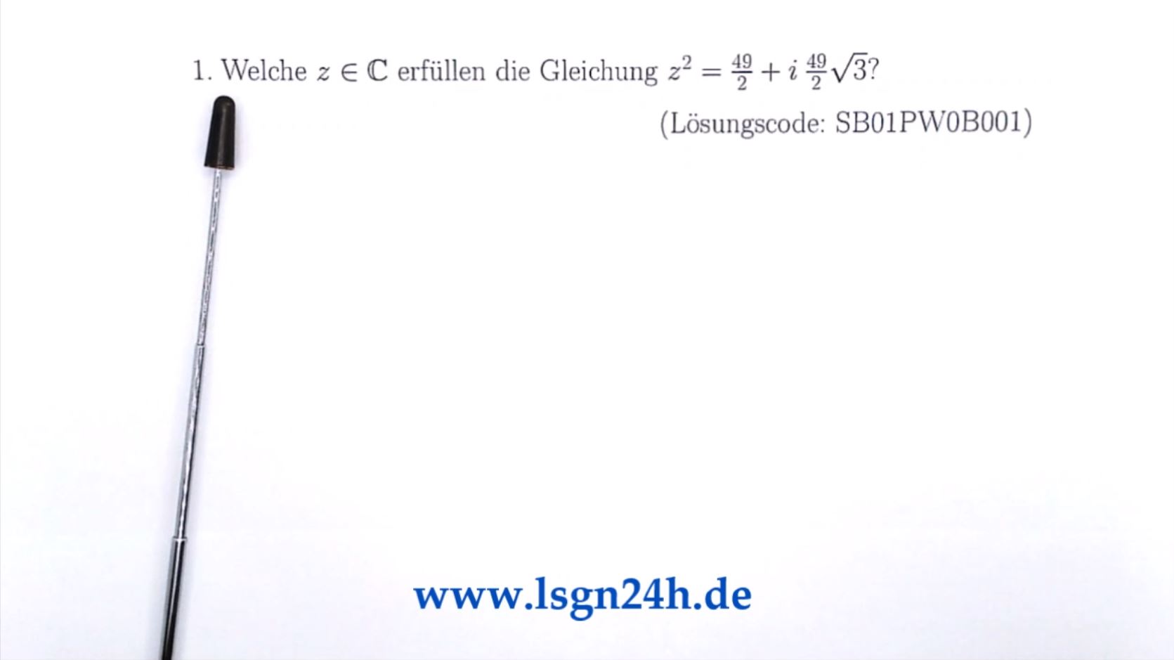 Welche Lösungen besitzt diese komplexe quadratische Gleichung?