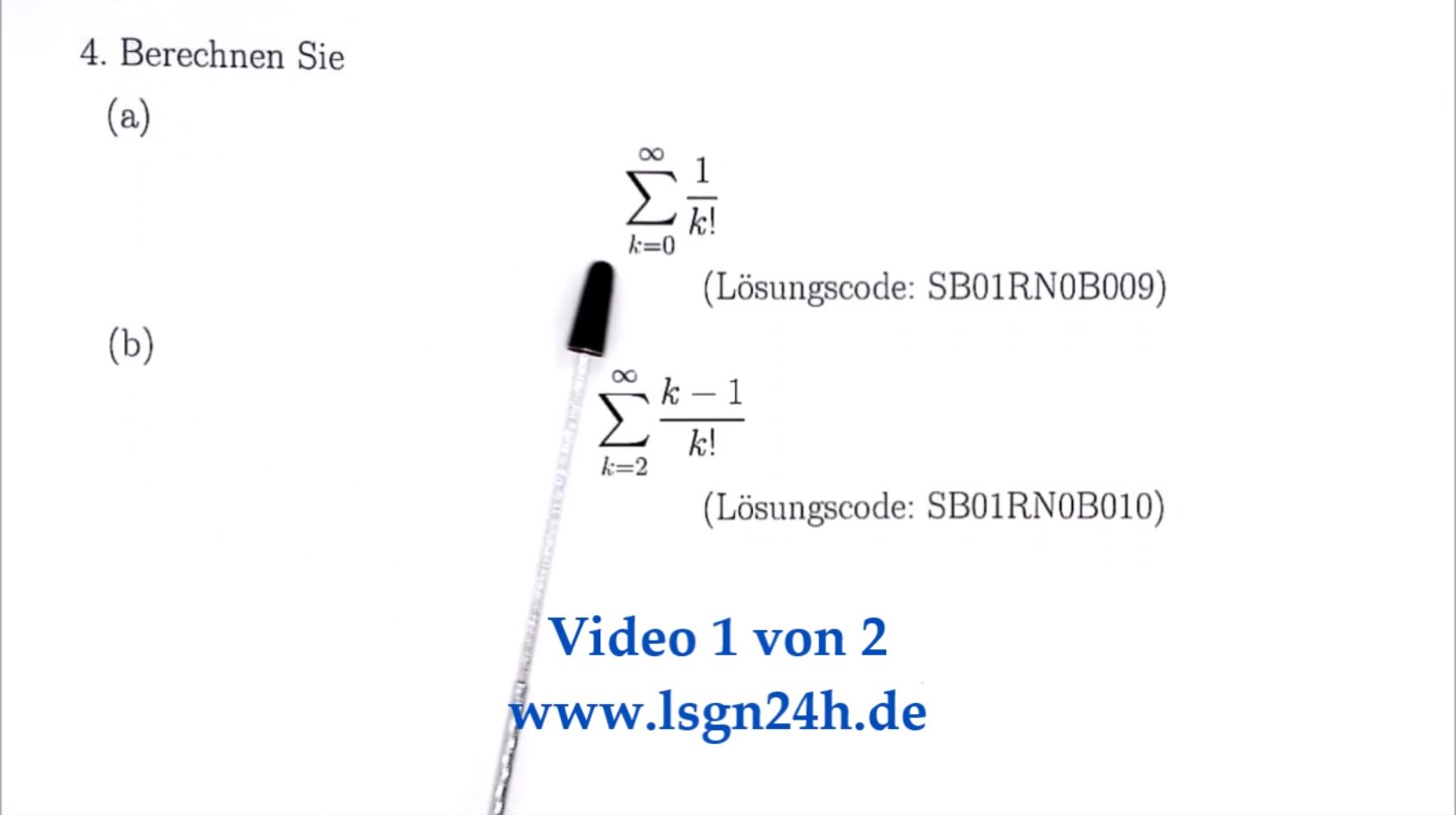 Wie bestimmt man den Grenzwert der Exponentialreihe?  (1 von 2)