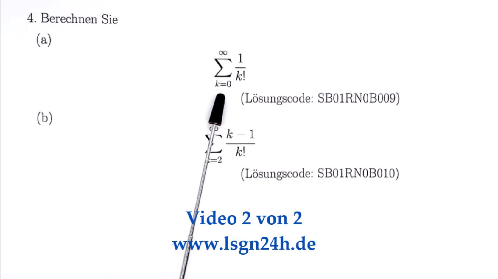 Wie bestimmt man den Grenzwert der Exponentialreihe?  (2 von 2)