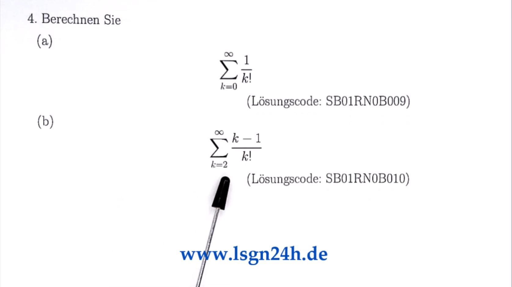 Welchen Grenzwert besitzt diese Reihe?