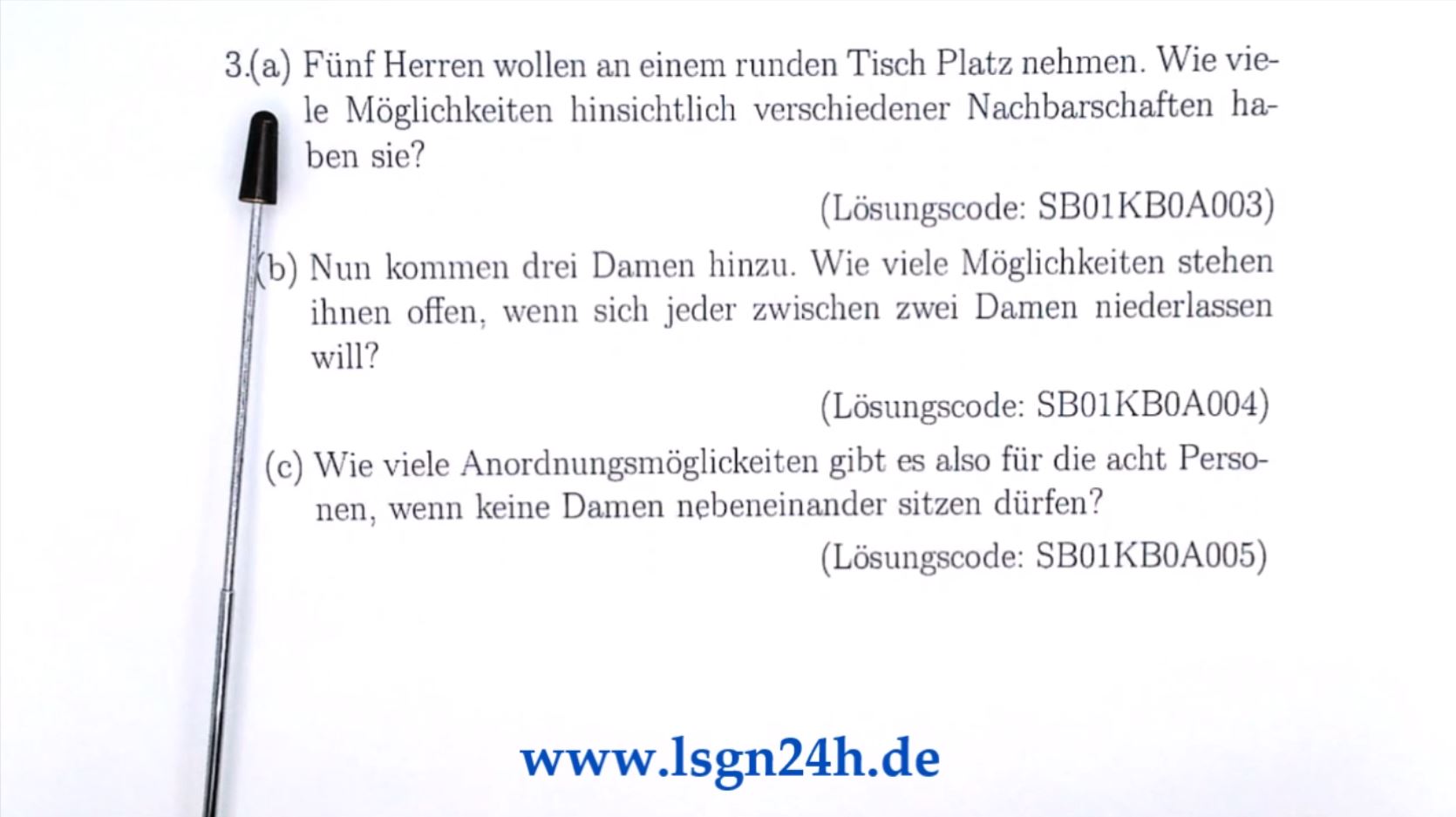 Wie können sich die Herren setzen?