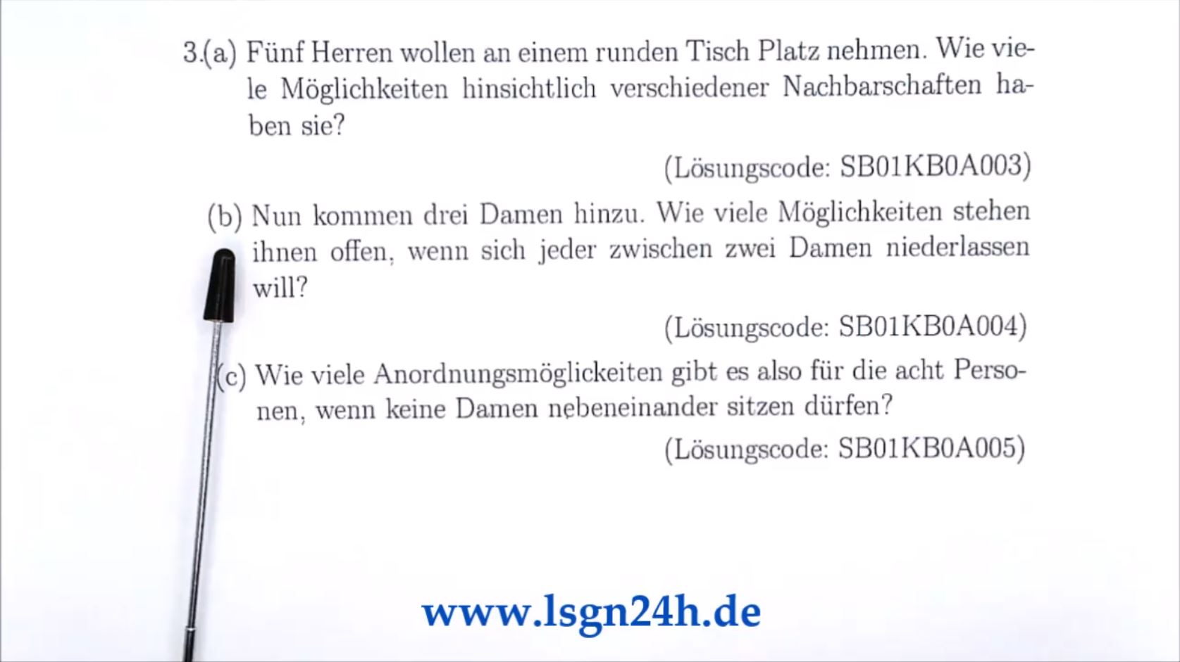 Wie können sich die Herren zwischen die Damen setzen?