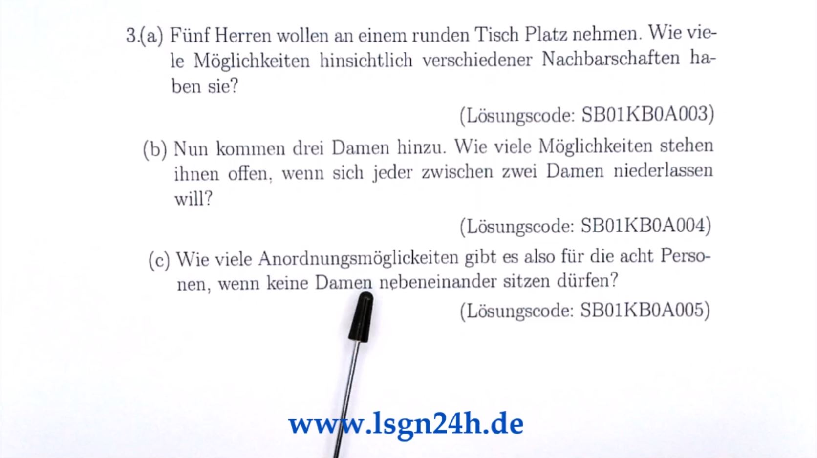 Wie werden sich Damen und Herren gemeinsam an den Tisch setzen können?