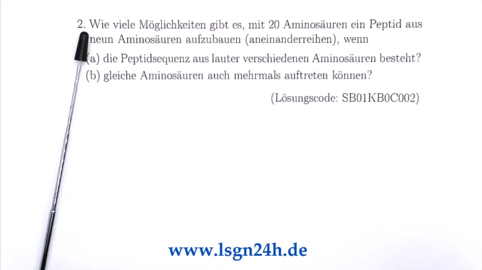 Wie viele Aminosäuren lassen sich pro Peptit kombinieren?