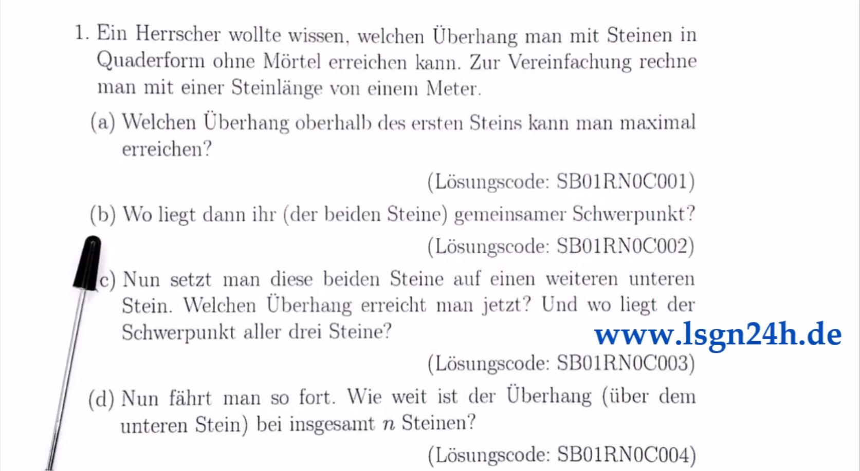 Wie legt der Herrscher Stein auf Stein? (2 von 6)