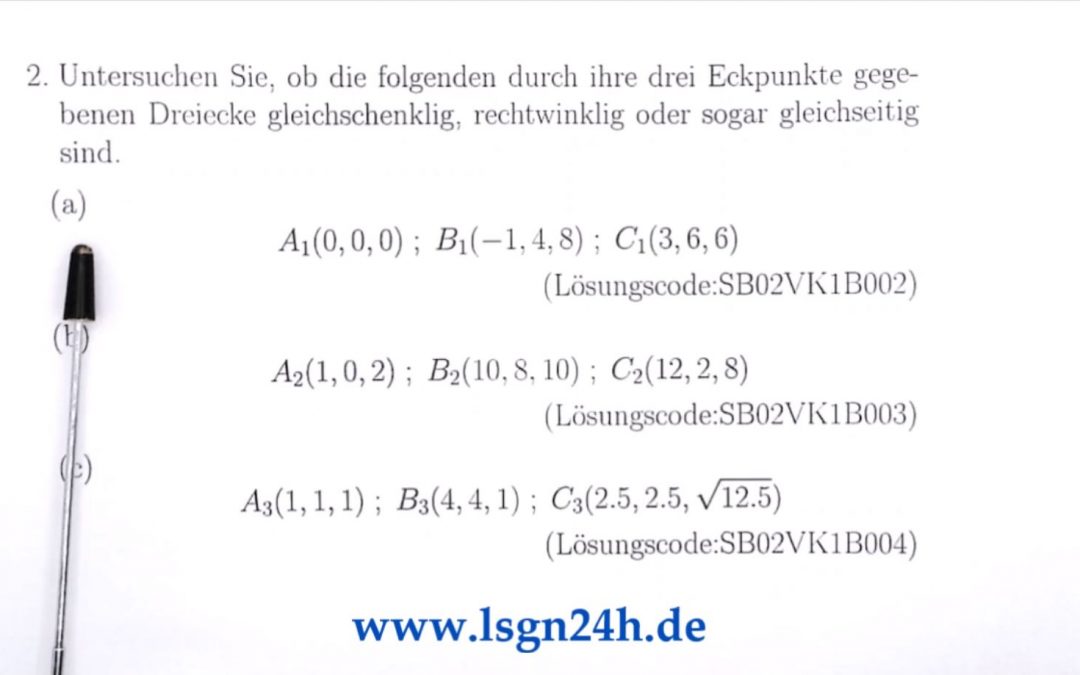 Was für ein Dreieck liegt hier vor? (1 von 3)