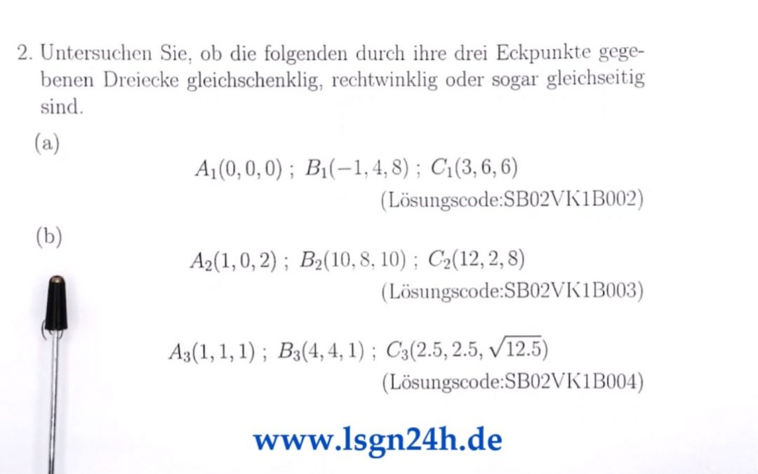 Was für ein Dreieck liegt hier vor? (2 von 3)