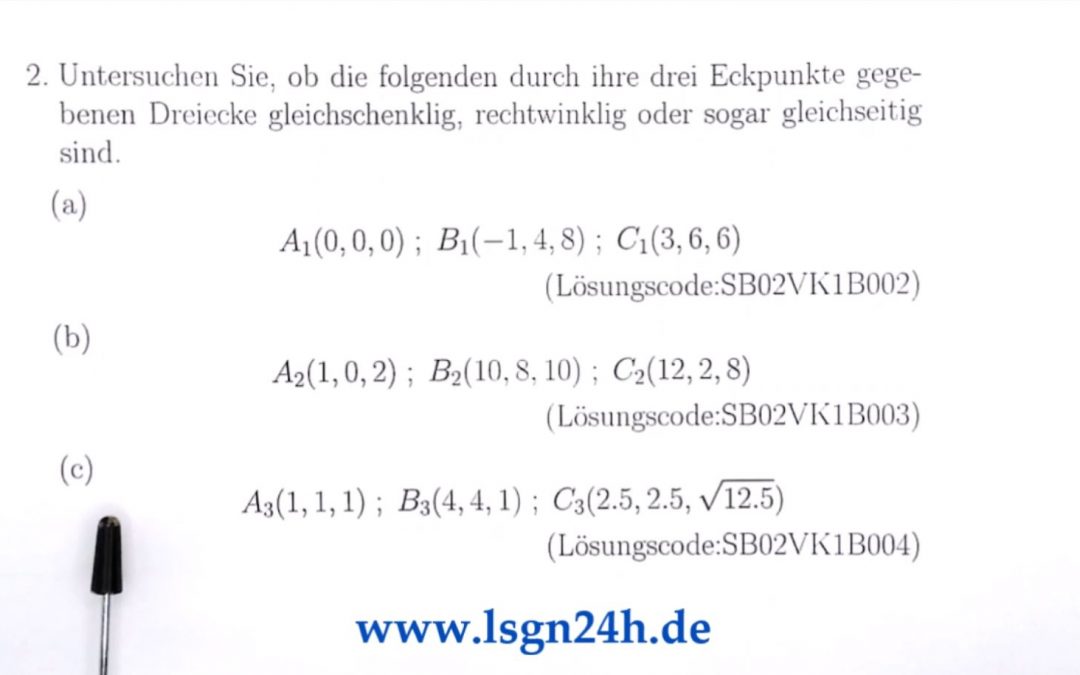 Was für ein Dreieck liegt hier vor? (3 von 3)