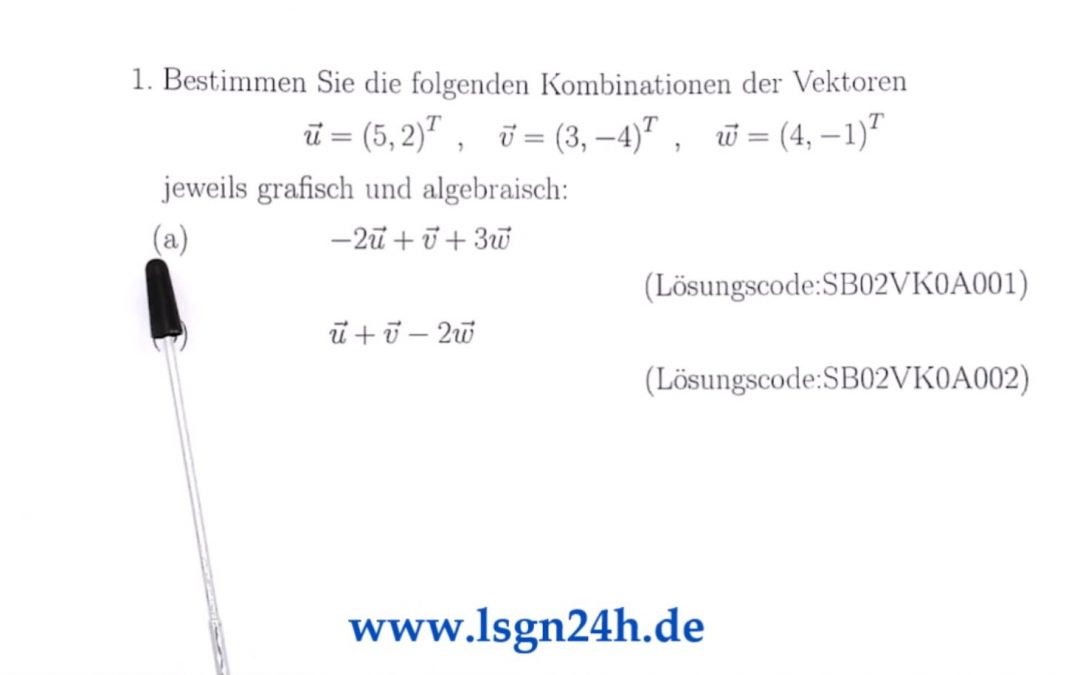 Wie ergibt sich die Linearkombination? (1 von 2)