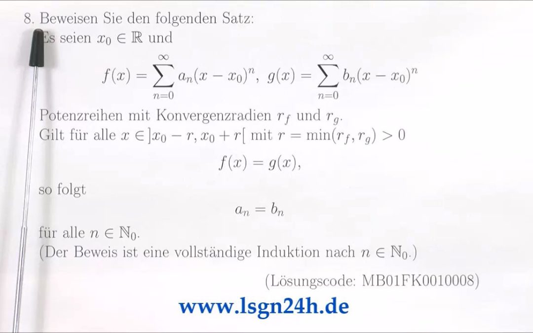 Identität von Potenzreihen