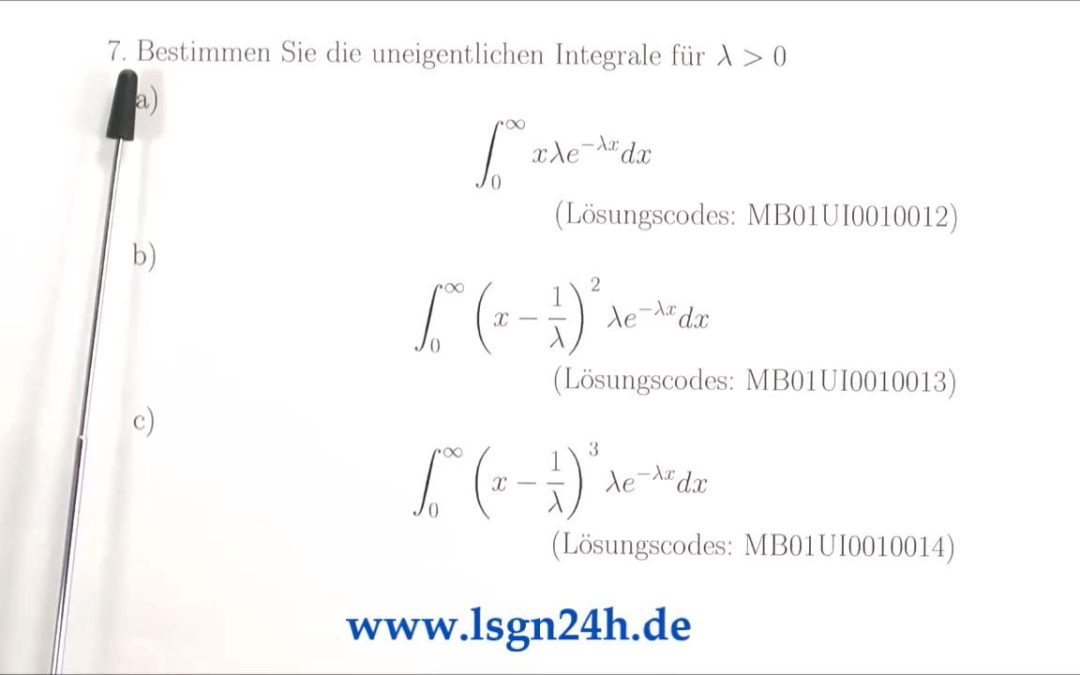 Ein einfach gewichtetes uneigentliches Integral über $e^{-\lambda x}$, $(\lambda>0)$