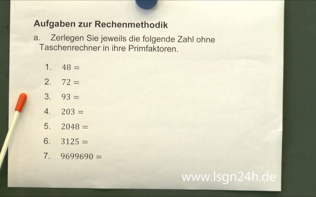 ADA: Aufgaben zur Rechenmethodik: Primfaktorzerlegung von 3125