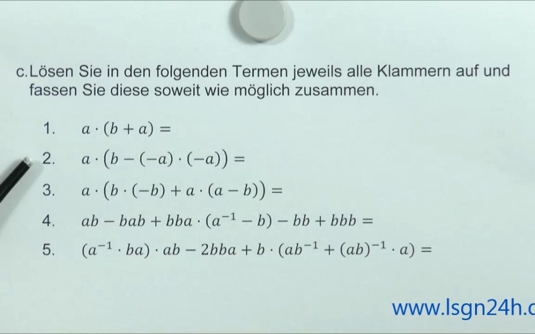 ADA: Aufgaben zur Rechenmethodik: Distributivgesetz 02