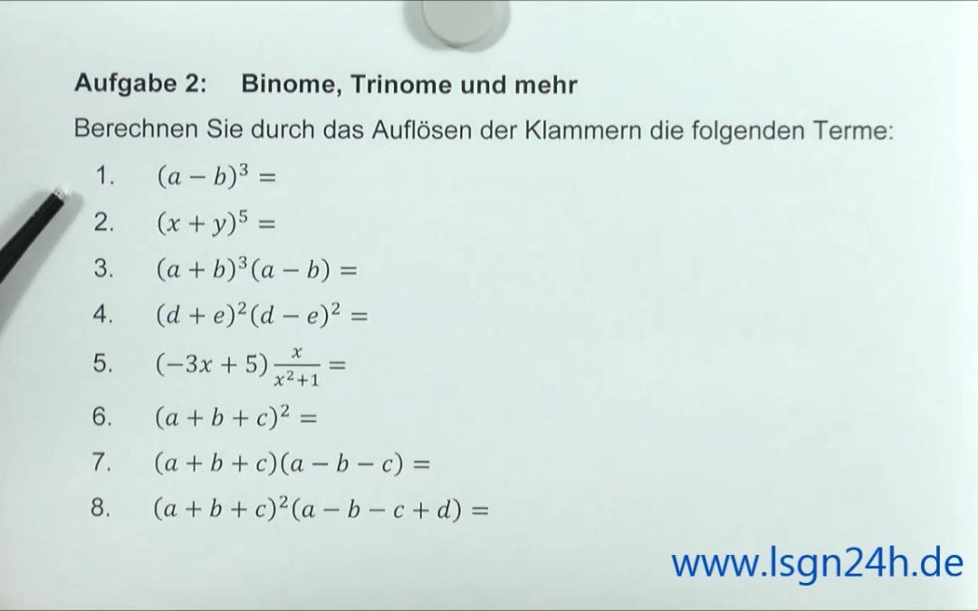 ADA: Binome, Trinome und mehr: Dritte Potenz eines Binoms