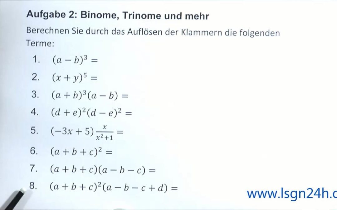 ADA: Binome, Trinome und mehr: Produkt von Trinomen 02