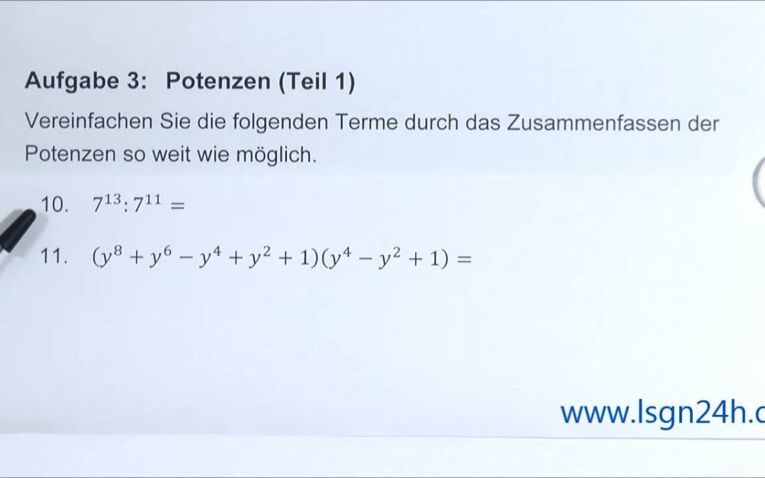 ADA: Potenzen (Teil 1) : Potenzen von 7